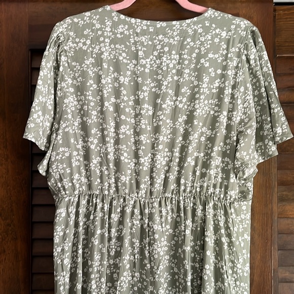 BloomChic Sage Green Floral Dress - Picture 8 of 9